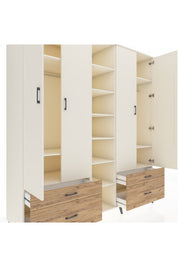Kronos Dolap 12 Raflı 4 Çekmeceli 2 Askılı 220x59x243 - S784M001V06C