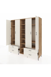 Kronos Dolap 12 Raflı 4 Çekmeceli 2 Askılı 220x59x243 - S784M001V22C