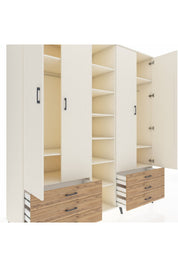 Kronos Dolap 13 Raflı 6 Çekmeceli 2 Askılı 220x59x243 - S784M002V06C