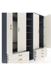 Kronos Dolap 13 Raflı 6 Çekmeceli 2 Askılı 220x59x243 - S784M002V13C