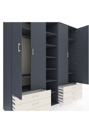 Kronos Dolap 13 Raflı 6 Çekmeceli 2 Askılı 220x59x243 - S784M002V16C