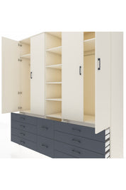 Kronos Dolap 9 Raflı 10 Çekmeceli 2 Askılı 220x59x243 - S784M003V05C