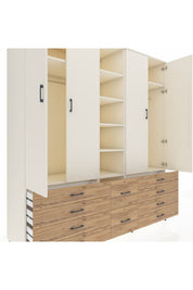 Kronos Dolap 9 Raflı 10 Çekmeceli 2 Askılı 220x59x243 - S784M003V06C