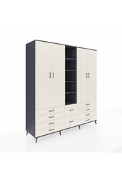 Kronos Dolap 9 Raflı 10 Çekmeceli 2 Askılı 220x59x243 - S784M003V13C