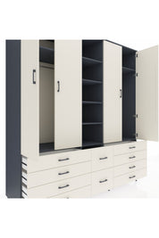 Kronos Dolap 9 Raflı 10 Çekmeceli 2 Askılı 220x59x243 - S784M003V13C