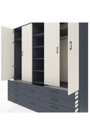 Kronos Dolap 9 Raflı 10 Çekmeceli 2 Askılı 220x59x243 - S784M003V14C