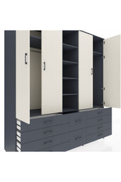 Kronos Dolap 9 Raflı 10 Çekmeceli 2 Askılı 220x59x243 - S784M003V14C