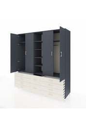 Kronos Dolap 9 Raflı 10 Çekmeceli 2 Askılı 220x59x243 - S784M003V16C