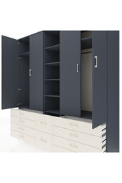 Kronos Dolap 9 Raflı 10 Çekmeceli 2 Askılı 220x59x243 - S784M003V16C
