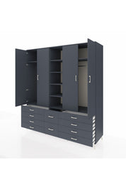Kronos Dolap 9 Raflı 10 Çekmeceli 2 Askılı 220x59x243 - S784M003V17C