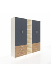 Kronos Dolap 10 Raflı 8 Çekmeceli 2 Askılı 220x59x243 - S784M004V09C