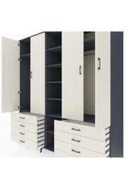 Kronos Dolap 10 Raflı 8 Çekmeceli 2 Askılı 220x59x243 - S784M004V13C