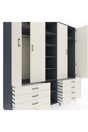 Kronos Dolap 10 Raflı 8 Çekmeceli 2 Askılı 220x59x243 - S784M004V13C
