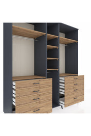 Kronos Dolap 8 Raflı 8 Çekmeceli 3 Askılı 220x59x243 - S784M008V12C