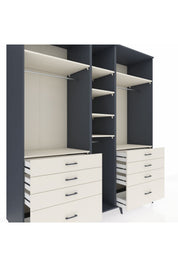 Kronos Dolap 8 Raflı 8 Çekmeceli 3 Askılı 220x59x243 - S784M008V13C