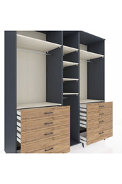 Kronos Dolap 8 Raflı 8 Çekmeceli 3 Askılı 220x59x243 - S784M008V15C