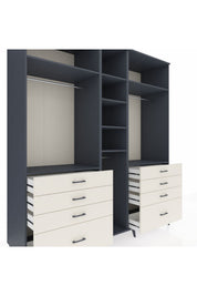 Kronos Dolap 8 Raflı 8 Çekmeceli 3 Askılı 220x59x243 - S784M008V16C