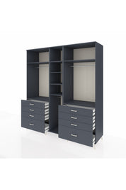 Kronos Dolap 8 Raflı 8 Çekmeceli 3 Askılı 220x59x243 - S784M008V17C
