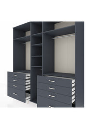 Kronos Dolap 8 Raflı 8 Çekmeceli 3 Askılı 220x59x243 - S784M008V17C