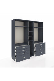 Kronos Dolap 8 Raflı 8 Çekmeceli 3 Askılı 220x59x243 - S784M008V17C