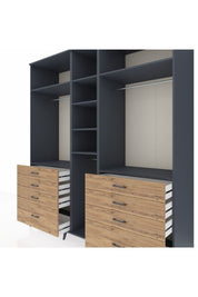 Kronos Dolap 8 Raflı 8 Çekmeceli 3 Askılı 220x59x243 - S784M008V18C