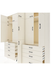 Kronos Dolap 8 Raflı 8 Çekmeceli 3 Askılı 220x59x243 - S784M009V04C