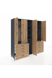 Kronos Dolap 8 Raflı 8 Çekmeceli 3 Askılı 220x59x243 - S784M009V12C