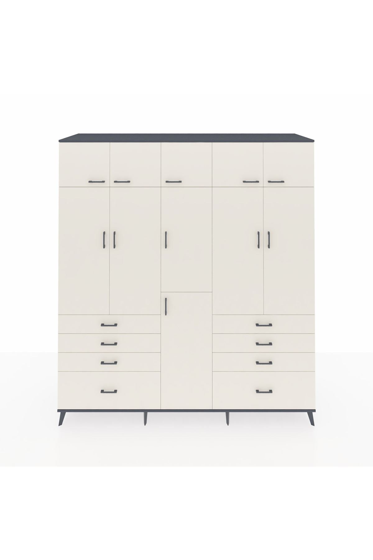 Kronos Dolap 8 Raflı 8 Çekmeceli 3 Askılı 220x59x243 - S784M009V13C
