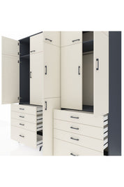 Kronos Dolap 8 Raflı 8 Çekmeceli 3 Askılı 220x59x243 - S784M009V13C