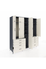 Kronos Dolap 8 Raflı 8 Çekmeceli 3 Askılı 220x59x243 - S784M009V13C