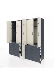 Kronos Dolap 8 Raflı 8 Çekmeceli 3 Askılı 220x59x243 - S784M009V14C