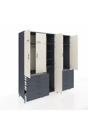 Kronos Dolap 8 Raflı 8 Çekmeceli 3 Askılı 220x59x243 - S784M009V14C