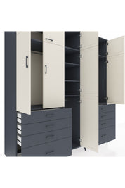 Kronos Dolap 8 Raflı 8 Çekmeceli 3 Askılı 220x59x243 - S784M009V14C