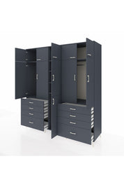 Kronos Dolap 8 Raflı 8 Çekmeceli 3 Askılı 220x59x243 - S784M009V17C