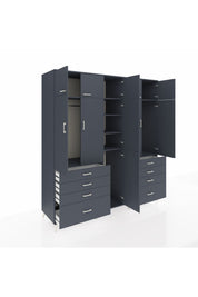 Kronos Dolap 8 Raflı 8 Çekmeceli 3 Askılı 220x59x243 - S784M009V17C