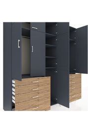 Kronos Dolap 8 Raflı 8 Çekmeceli 3 Askılı 220x59x243 - S784M009V18C
