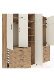 Kronos Dolap 8 Raflı 8 Çekmeceli 3 Askılı 220x59x243 - S784M009V24C