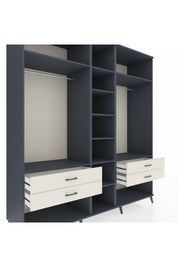 Kronos Dolap 10 Raflı 4 Çekmeceli 2 Askılı 220x59x243 - S784M010V16C