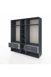 Kronos Dolap 10 Raflı 4 Çekmeceli 2 Askılı 220x59x243 - S784M010V17C