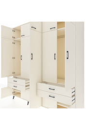 Kronos Dolap 12 Raflı 4 Çekmeceli 2 Askılı 220x59x243 - S784M011V04C