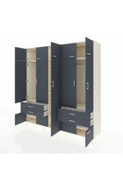 Kronos Dolap 12 Raflı 4 Çekmeceli 2 Askılı 220x59x243 - S784M011V08C