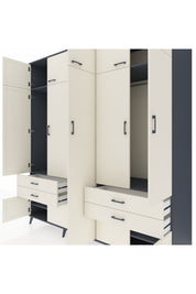 Kronos Dolap 12 Raflı 4 Çekmeceli 2 Askılı 220x59x243 - S784M011V13C