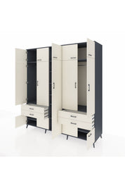 Kronos Dolap 12 Raflı 4 Çekmeceli 2 Askılı 220x59x243 - S784M011V13C