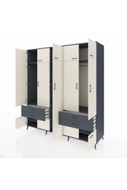 Kronos Dolap 12 Raflı 4 Çekmeceli 2 Askılı 220x59x243 - S784M011V14C