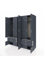 Kronos Dolap 12 Raflı 4 Çekmeceli 2 Askılı 220x59x243 - S784M011V17C
