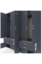 Kronos Dolap 12 Raflı 4 Çekmeceli 2 Askılı 220x59x243 - S784M011V17C