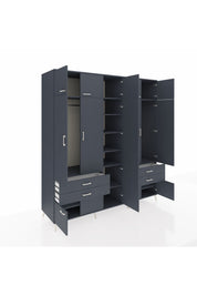 Kronos Dolap 12 Raflı 4 Çekmeceli 2 Askılı 220x59x243 - S784M011V17C