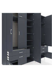 Kronos Dolap 12 Raflı 4 Çekmeceli 2 Askılı 220x59x243 - S784M011V17C