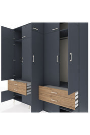 Kronos Dolap 12 Raflı 4 Çekmeceli 2 Askılı 220x59x243 - S784M011V18C