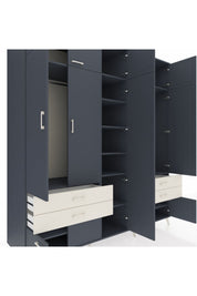 Kronos Dolap 12 Raflı 4 Çekmeceli 2 Askılı 220x59x243 - S784M011V16C